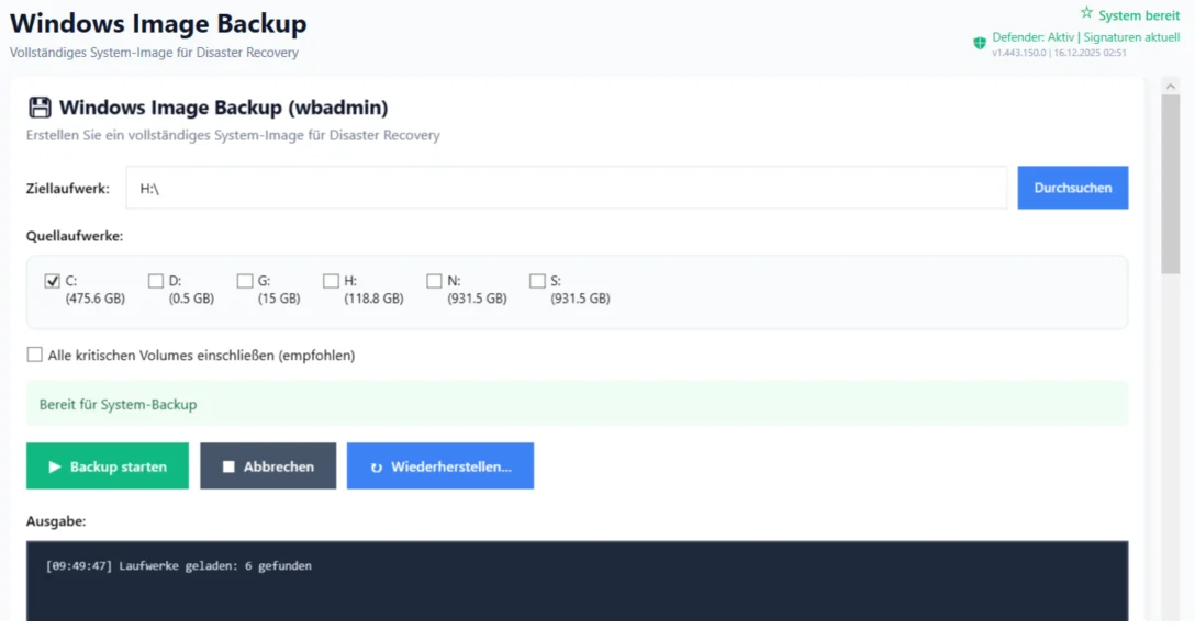 Windows Image Backup